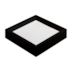 PLAFON DE SOBREPOR LED KAIS QUADRADO 6500K 24W BIVOLT 28,2X28,2X4,6CM POLICARBONATO PRETO | NORDECOR 4257
