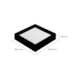 PLAFON DE SOBREPOR LED KAIS QUADRADO 6500K 24W BIVOLT 28,2X28,2X4,6CM POLICARBONATO PRETO | NORDECOR 4257