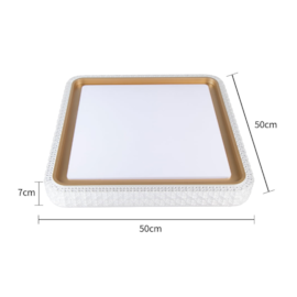 PLAFON DE SOBREPOR LED KENLE QUADRADO DIMERIZÁVEL 36W BIVOLT DOURADO FOSCO | NORDECOR 2668