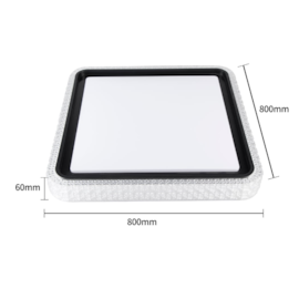 PLAFON DE SOBREPOR LED KENLE QUADRADO DIMERIZÁVEL 36W BIVOLT PRETO | NORDECOR 2667