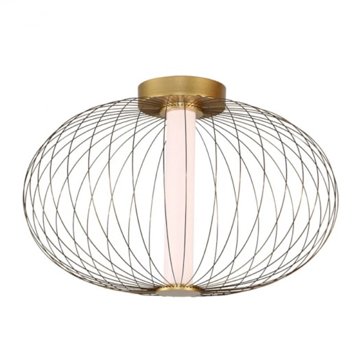 PLAFON DE SOBREPOR LED LANTERNA REDONDO 3000K 12W BIVOLT Ø40X25CM METAL E ACRÍLICO DOURADO | BELLA ILUMINAÇÃO HC011 PLAFON DE SOBREPOR LED LANTERNA REDONDO 3000K 12W BIVOLT Ø40X25CM METAL E ACRÍLICO DOURADO | BELLA ILUMINAÇÃO HC011