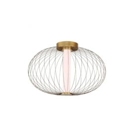 PLAFON DE SOBREPOR LED LANTERNA REDONDO 3000K 12W BIVOLT Ø40X25CM METAL E ACRÍLICO DOURADO | BELLA ILUMINAÇÃO HC011 PLAFON DE SOBREPOR LED LANTERNA REDONDO 3000K 12W BIVOLT Ø40X25CM METAL E ACRÍLICO DOURADO | BELLA ILUMINAÇÃO HC011