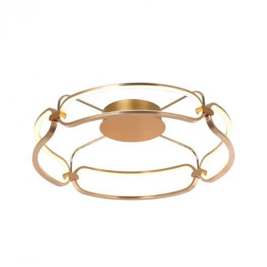 PLAFON DE SOBREPOR LED LÚMINA ALUMÍNIO DOURADO BIVOLT ø60CM x 17CM 3000K | BELLA ILUMINAÇÃO BB016LG PLAFON DE SOBREPOR LED LÚMINA ALUMÍNIO DOURADO BIVOLT ø60CM x 17CM 3000K | BELLA ILUMINAÇÃO BB016LG