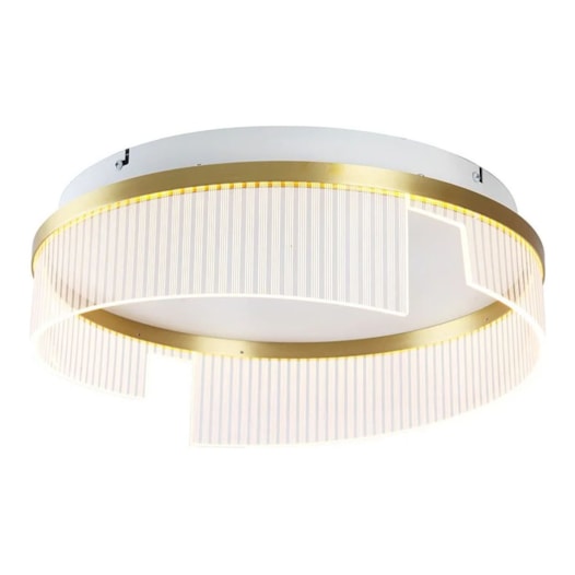 PLAFON DE SOBREPOR LED LUMINA REDONDO 3000K 24W BIVOLT Ø40X13CM METAL E ACRÍLICO DOURADO ESCOVADO | USINA IMPORTS UI20255/40DR PLAFON DE SOBREPOR LED LUMINA REDONDO 3000K 24W BIVOLT Ø40X13CM METAL E ACRÍLICO DOURADO ESCOVADO | USINA IMPORTS UI20255/40DR