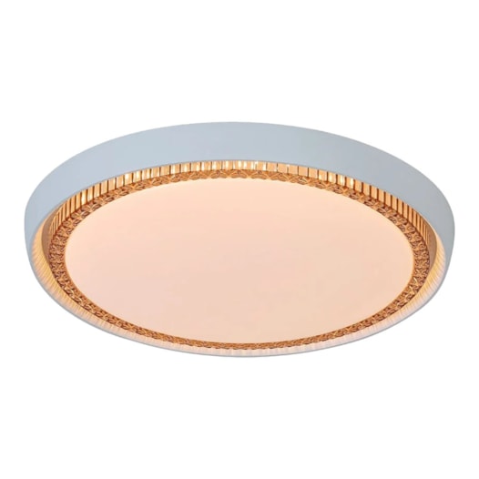 PLAFON DE SOBREPOR LED LUMINANCE REDONDO 3000K 36W BIVOLT Ø50X8CM METAL E ACRÍLICO BRANCO E DOURADO | USINA IMPORTS UI20290/50BTDR PLAFON DE SOBREPOR LED LUMINANCE REDONDO 3000K 36W BIVOLT Ø50X8CM METAL E ACRÍLICO BRANCO E DOURADO | USINA IMPORTS UI20290/50BTDR