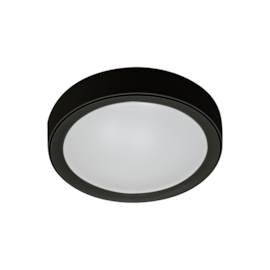 PLAFON DE SOBREPOR LED MENY REDONDO 3000K 35W BIVOLT Ø50X8CM POLICARBONATO PRETO | NORDECOR 2347