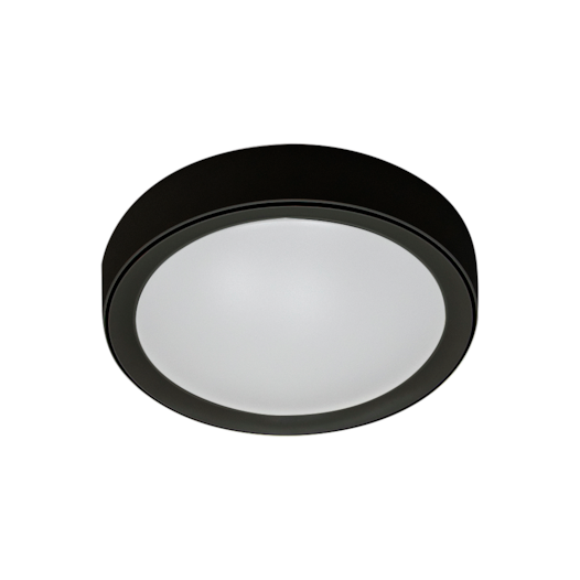 PLAFON DE SOBREPOR LED MENY REDONDO 3000K 35W BIVOLT Ø50X8CM POLICARBONATO PRETO | NORDECOR 2347