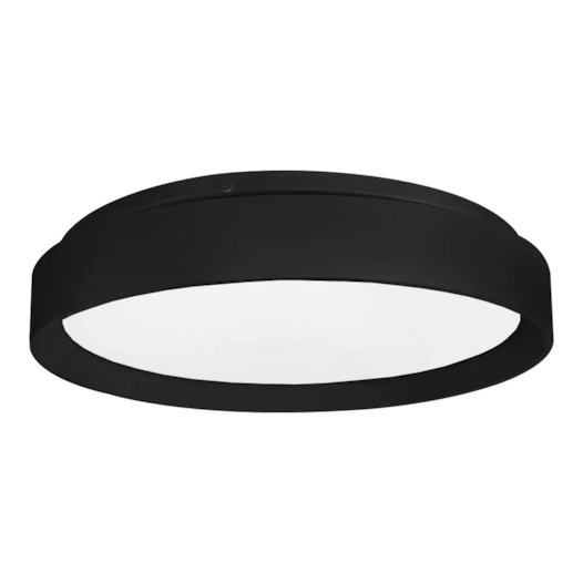 PLAFON DE SOBREPOR LED NEW SPACE REDONDO MULTITEMPERATURA 64W Ø38CM PRETO | SL ILUMINAÇÃO 2078-360