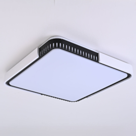 PLAFON DE SOBREPOR LED NITA QUADRADO 3000K 35W BIVOLT BRANCO E PRETO | NORDECOR 2419