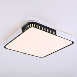 PLAFON DE SOBREPOR LED NITA QUADRADO 3000K 35W BIVOLT BRANCO E PRETO | NORDECOR 2419