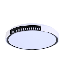 PLAFON DE SOBREPOR LED NITA REDONDO 3000K 30W BIVOLT BRANCO E PRETO | NORDECOR 2418