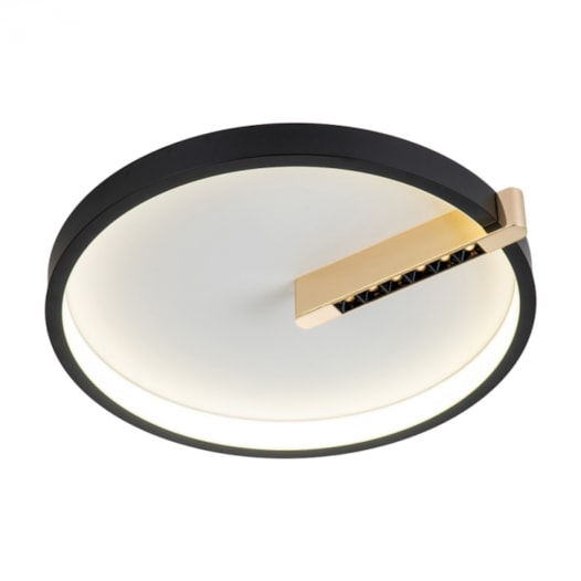 PLAFON DE SOBREPOR LED PASSO REDONDO 3000K 27W BIVOLT PRETO E DOURADO | STUDIOLUCE PL1796 PLAFON DE SOBREPOR LED PASSO REDONDO 3000K 27W BIVOLT PRETO E DOURADO | STUDIOLUCE PL1796