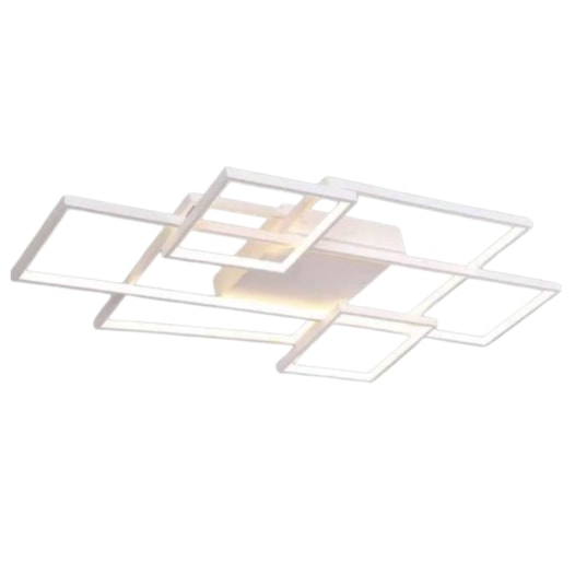 PLAFON DE SOBREPOR LED PUZZLE 3000K 140W BIVOLT 110X60X10CM METAL BRANCO | SKYLIGHT SKY-3071