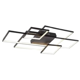 PLAFON DE SOBREPOR LED PUZZLE 3000K 140W BIVOLT 110X60X10CM METAL PRETO | SKYLIGHT SKY-3071PT PLAFON DE SOBREPOR LED PUZZLE 3000K 140W BIVOLT 110X60X10CM METAL PRETO | SKYLIGHT SKY-3071PT