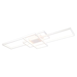 PLAFON DE SOBREPOR LED PUZZLE 3000K 90W BIVOLT 105X42X10CM METAL BRANCO | SKYLIGHT SKY-3072 PLAFON DE SOBREPOR LED PUZZLE 3000K 90W BIVOLT 105X42X10CM METAL BRANCO | SKYLIGHT SKY-3072