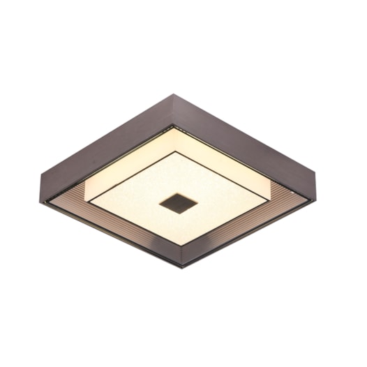 PLAFON DE SOBREPOR LED QUADRADO 3000K 16W BIVOLT Ø34X9CM CRISTAL, ALUMÍNIO E VIDRO MARROM | SINDORA DCX015064 PLAFON DE SOBREPOR LED QUADRADO 3000K 16W BIVOLT Ø34X9CM CRISTAL, ALUMÍNIO E VIDRO MARROM | SINDORA DCX015064