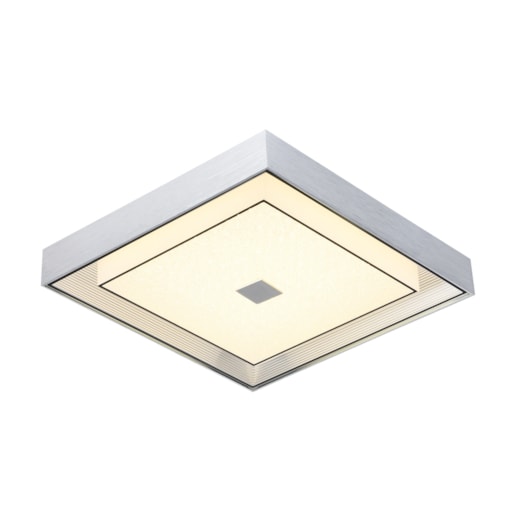 PLAFON DE SOBREPOR LED QUADRADO 3000K 24W BIVOLT Ø44X9CM CRISTAL, ALUMÍNIO E VIDRO CROMADO | SINDORA DCX015066 PLAFON DE SOBREPOR LED QUADRADO 3000K 24W BIVOLT Ø44X9CM CRISTAL, ALUMÍNIO E VIDRO CROMADO | SINDORA DCX015066