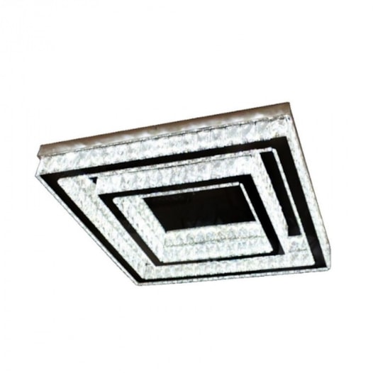 PLAFON DE SOBREPOR LED QUADRADO 36W BIVOLT 40X40X8,5CM CRISTAL E METAL CROMADO E TRANSPARENTE | SINDORA DCX00192 PLAFON DE SOBREPOR LED QUADRADO 36W BIVOLT 40X40X8,5CM CRISTAL E METAL CROMADO E TRANSPARENTE | SINDORA DCX00192