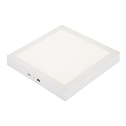 PLAFON DE SOBREPOR LED QUADRADO 4000K 18W BIVOLT 20,7X20,7X2,8CM ALUMÍNIO BRANCO | PIX ILUMINAÇÃO 36505257