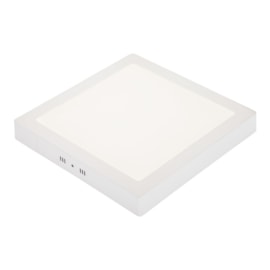 PLAFON DE SOBREPOR LED QUADRADO 4000K 24W BIVOLT 27,5X27,5X2,8CM ALUMÍNIO BRANCO | PIX ILUMINAÇÃO 36505258
