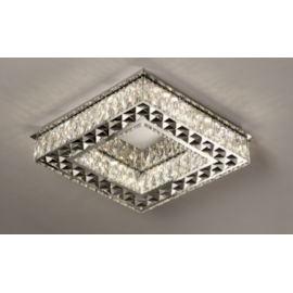 PLAFON DE SOBREPOR LED QUADRADO MULTITEMPERATURA 32W BIVOLT 35X35X11,5CM CRISTAL E METAL CROMADO E TRANSPARENTE | SINDORA ILUMINAÇÃO DCX00179 PLAFON DE SOBREPOR LED QUADRADO MULTITEMPERATURA 32W BIVOLT 35X35X11,5CM CRISTAL E METAL CROMADO E TRANSPARENTE | SINDORA ILUMINAÇÃO DCX00179