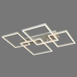 PLAFON DE SOBREPOR LED QUATTRO 2700K 86W BIVOLT 90,8X71,2CM ALUMÍNIO E ACRÍLICO BRANCO | +LUZ PL-098/86.27BF PLAFON DE SOBREPOR LED QUATTRO 2700K 86W BIVOLT 90,8X71,2CM ALUMÍNIO E ACRÍLICO BRANCO | +LUZ PL-098/86.27BF