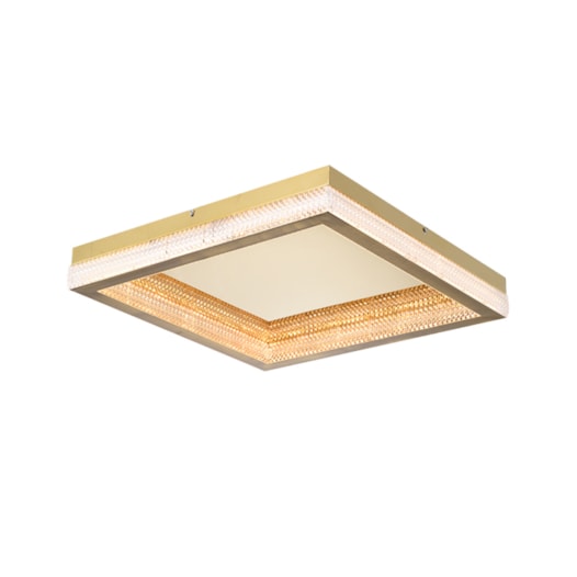 PLAFON DE SOBREPOR LED QUEENSLAND QUADRADO 3000K 64W BIVOLT 40X40CM METAL E ACRÍLICO DOURADO | SKYLIGHT SKY-4006Q PLAFON DE SOBREPOR LED QUEENSLAND QUADRADO 3000K 64W BIVOLT 40X40CM METAL E ACRÍLICO DOURADO | SKYLIGHT SKY-4006Q