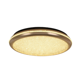 PLAFON DE SOBREPOR LED REDONDO 3000K 35W BIVOLT DOURADO | NORDECOR 2744