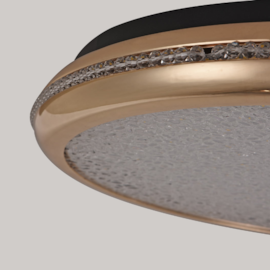 PLAFON DE SOBREPOR LED REDONDO 3000K 35W BIVOLT DOURADO | NORDECOR 2744