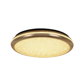 PLAFON DE SOBREPOR LED REDONDO 3000K 50W BIVOLT DOURADO | NORDECOR 2745