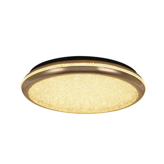 PLAFON DE SOBREPOR LED REDONDO 3000K 50W BIVOLT DOURADO | NORDECOR 2745
