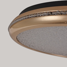 PLAFON DE SOBREPOR LED REDONDO 3000K 50W BIVOLT DOURADO | NORDECOR 2745