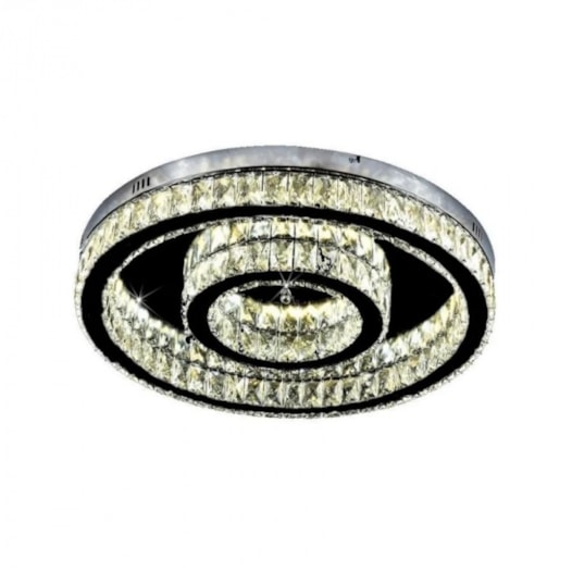 PLAFON DE SOBREPOR LED REDONDO 36W BIVOLT Ø60X8,5CM CRISTAL E METAL CROMADO E TRANSPARENTE | SINDORA DCX00183 PLAFON DE SOBREPOR LED REDONDO 36W BIVOLT Ø60X8,5CM CRISTAL E METAL CROMADO E TRANSPARENTE | SINDORA DCX00183