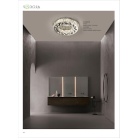 PLAFON DE SOBREPOR LED REDONDO MULTITEMPERATURA 32W BIVOLT Ø35X11,5CM CRISTAL E METAL CROMADO E TRANSPARENTE | SINDORA DCX00178 PLAFON DE SOBREPOR LED REDONDO MULTITEMPERATURA 32W BIVOLT Ø35X11,5CM CRISTAL E METAL CROMADO E TRANSPARENTE | SINDORA DCX00178