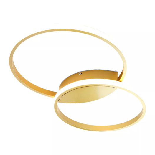 PLAFON DE SOBREPOR LED RING REDONDO 3000K 30W BIVOLT Ø56X7CM ALUMÍNIO E ABS DOURADO | SL ILUMINAÇÃO 2023/30/35-148 PLAFON DE SOBREPOR LED RING REDONDO 3000K 30W BIVOLT Ø56X7CM ALUMÍNIO E ABS DOURADO | SL ILUMINAÇÃO 2023/30/35-148