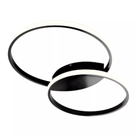 PLAFON DE SOBREPOR LED RING REDONDO 3000K 30W BIVOLT Ø56X7CM ALUMÍNIO E ABS PRETO | SL ILUMINAÇÃO 2023/30/35-147 PLAFON DE SOBREPOR LED RING REDONDO 3000K 30W BIVOLT Ø56X7CM ALUMÍNIO E ABS PRETO | SL ILUMINAÇÃO 2023/30/35-147