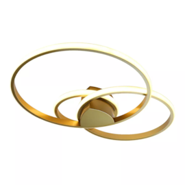 PLAFON DE SOBREPOR LED RING REDONDO 3000K 41W BIVOLT Ø57X8CM ALUMÍNIO E ABS DOURADO | SL ILUMINAÇÃO 2023/20/30/40-150 PLAFON DE SOBREPOR LED RING REDONDO 3000K 41W BIVOLT Ø57X8CM ALUMÍNIO E ABS DOURADO | SL ILUMINAÇÃO 2023/20/30/40-150