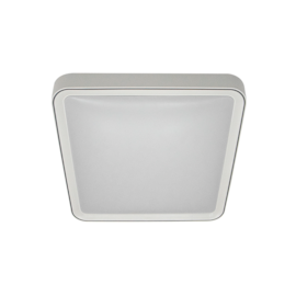 PLAFON DE SOBREPOR LED SENY QUADRADO 3000K 35W BIVOLT 50X50X7CM POLICARBONATO BRANCO | NORDECOR 2213