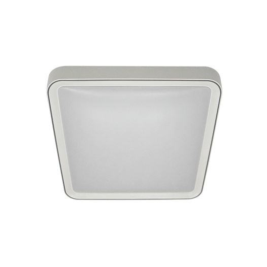 PLAFON DE SOBREPOR LED SENY QUADRADO 3000K 35W BIVOLT 50X50X7CM POLICARBONATO BRANCO | NORDECOR 2213