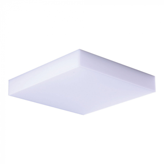 PLAFON DE SOBREPOR LED SLIM QUADRADO 3000K 14W 110V 20X20X5CM BRANCO | BELLA ITALIA PL5221-110