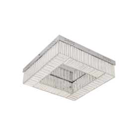 PLAFON DE SOBREPOR LED SOPHI QUADRADO 3000K 60W BIVOLT 60X60X14CM PRATA | NORDECOR 2399