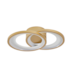 PLAFON DE SOBREPOR LED ZAHAL ELI 3000K 42W BIVOLT DOURADO FOSCO | NORDECOR 2513