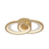 PLAFON DE SOBREPOR LED ZAHAL ELI 3000K 42W BIVOLT DOURADO FOSCO | NORDECOR 2513
