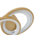 PLAFON DE SOBREPOR LED ZAHAL ELI 3000K 42W BIVOLT DOURADO FOSCO | NORDECOR 2513