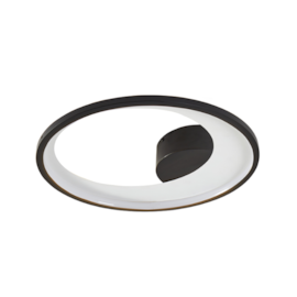 PLAFON DE SOBREPOR LED ZAHAL REDONDO 3000K 27W BIVOLT PRETO | NORDECOR 2512