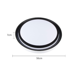 PLAFON DE SOBREPOR LED ZONY REDONDO DIMERIZÁVEL 36W BIVOLT PRETO | NORDECOR 2670