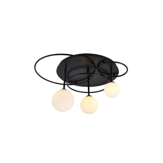 PLAFON DE SOBREPOR LINDO METAL E VIDRO PRETO E BRANCO 3XG9 | BELLA ILUMINAÇÃO TR006B PLAFON DE SOBREPOR LINDO METAL E VIDRO PRETO E BRANCO 3XG9 | BELLA ILUMINAÇÃO TR006B