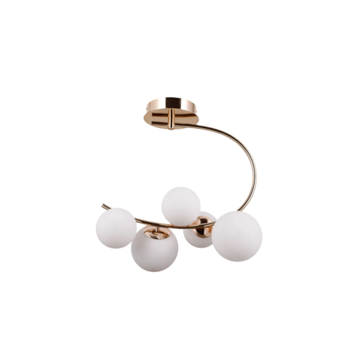 PLAFON DE SOBREPOR NERO METAL E VIDRO DOURADO E BRANCO 5XG9 | BELLA ILUMINAÇÃO MM001G PLAFON DE SOBREPOR NERO METAL E VIDRO DOURADO E BRANCO 5XG9 | BELLA ILUMINAÇÃO MM001G