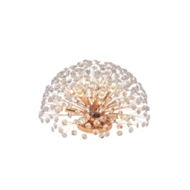 PLAFON DE SOBREPOR Ø60CM CRISTAL E ALUMÍNIO ROSÊ E TRANSPARENTE | SINDORA ILUMINAÇÃO DCX01228 PLAFON DE SOBREPOR Ø60CM CRISTAL E ALUMÍNIO ROSÊ E TRANSPARENTE | SINDORA ILUMINAÇÃO DCX01228