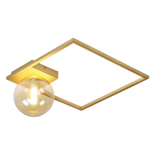 PLAFON DE SOBREPOR ORBIT MONDRI CHAMPANHE E DOURADO | STUDIOLUCE PLH1593CHDO